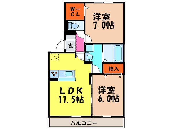 サニ－プレイス塩屋台の物件間取画像